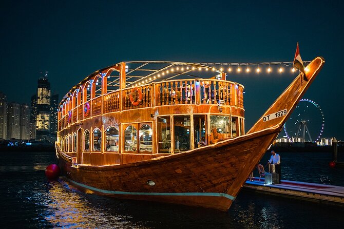 2-Hour Dubai Marina Dhow Dinner Cruise - Boarding at Jack Sparrow Cruise Dubai