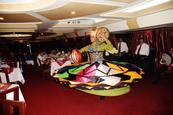 5 Stars Nile Dinner Cruise with Live Show include Transportation - Music, belly dancing, and the tanura show
