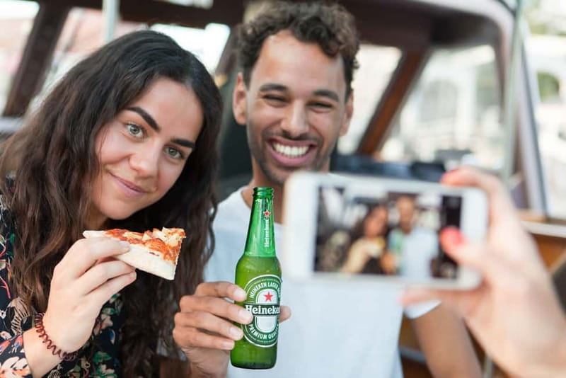 Amsterdam: Original Pizza Dinner Cruise + Unlimited Drinks - Brouwersgracht and Prinsengracht