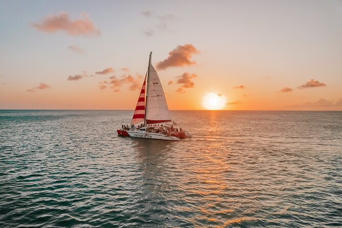Aruba Sunset Sail Dinner Cruise with Open Bar by Catamaran - A Caribbean-style buffet for dinner