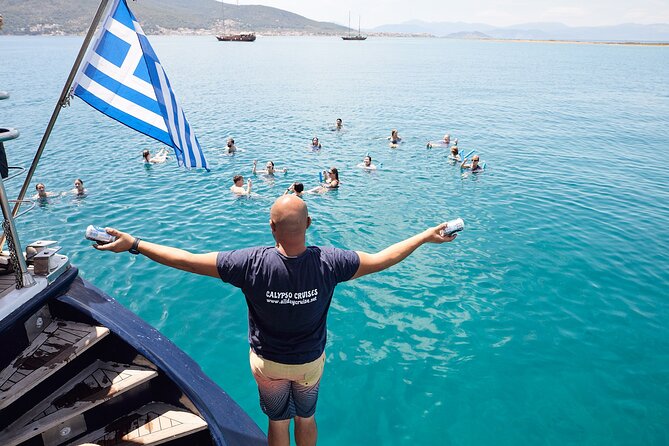 Athens Sunset Dinner Cruise – Swim Stop, Dinner & Open Bar - Boarding at Zea Marina in Piraeus