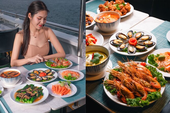 Bangkok Carnival Dinner Cruise with Free-flow Beer and Buffet - Rama VIII Bridge and the changing skyline