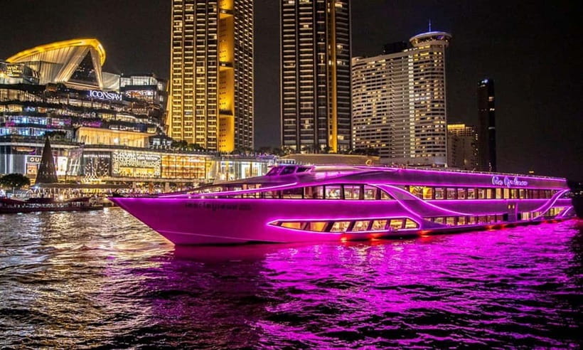 Bangkok: Luxury Dinner Cruise on Chao Phraya River - Boarding the three-deck Opulence