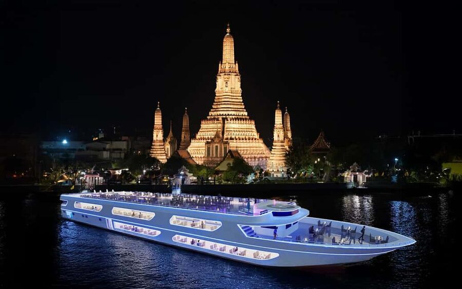 Bangkok: Luxury White Sunset or Dinner Cruise with Beer - Getting to the river and checking in