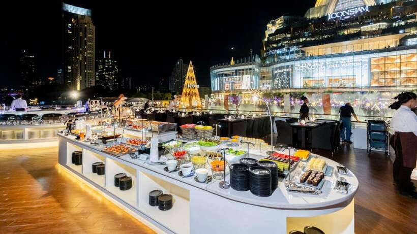 Bangkok: Opulence Luxury Dinner Cruise with Hotel Transfer - Rooftop views, music, and the modern interior