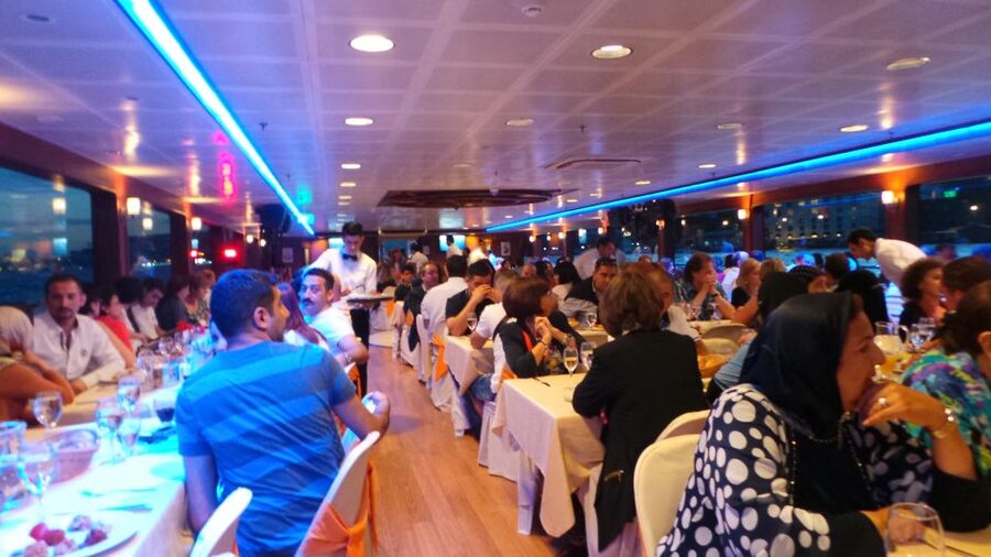 Bosphorus: Dinner Cruise with Live Performances Experience - Boarding the boat around 8:45 PM