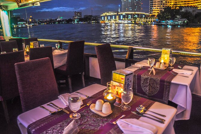Chaophraya Cruise Dinner Cruise Along With Chao Phraya River Bangkok - Taksin Bridge and the changing city view