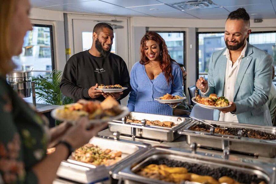 City Cruises Boston: Harbor Buffet Lunch or Dinner Cruise - Boarding at Commonwealth Pier and settling in