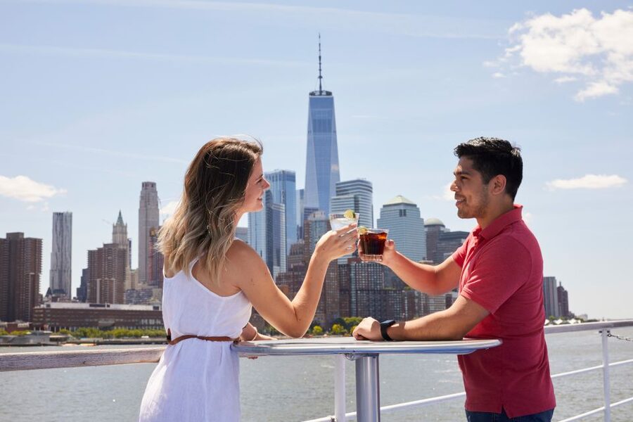 City Cruises New Jersey: NYC Buffet Lunch or Dinner Cruise - The dining room and buffet meal