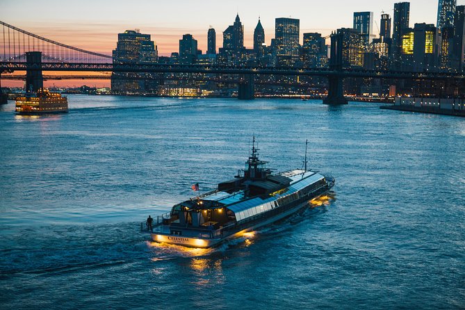 City Cruises New York: Bateaux Premier Dinner Cruise - A glass-sided boat with New York views from every table