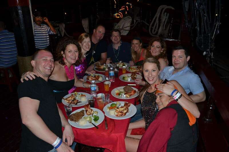 Cozumel: Pirate Ship Cruise with Open Bar, Dinner, and Show - Dancing, the conga line, and the final stretch