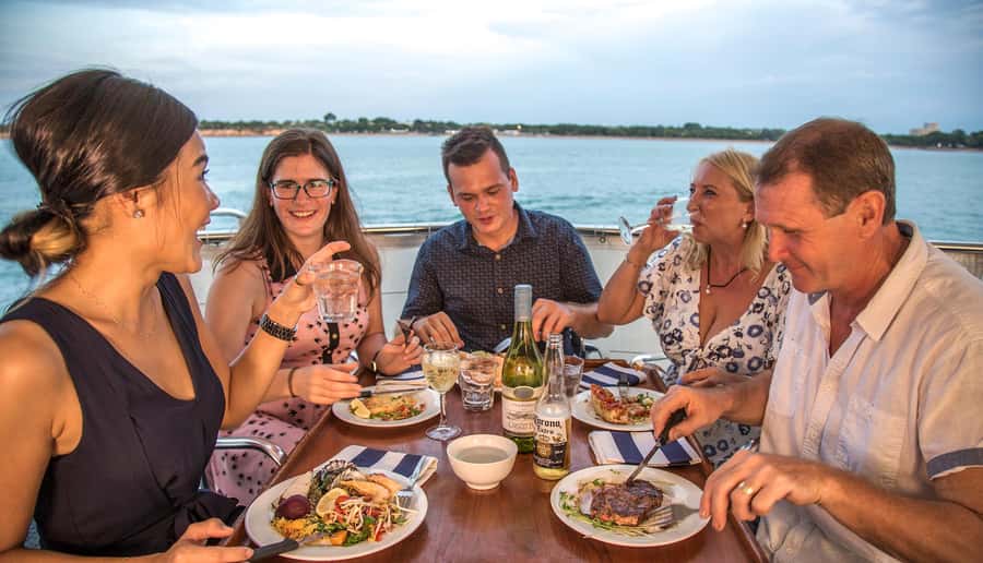 Darwin: Signature four course Sunset Dinner Cruise - Sunset over the mangroves and open water