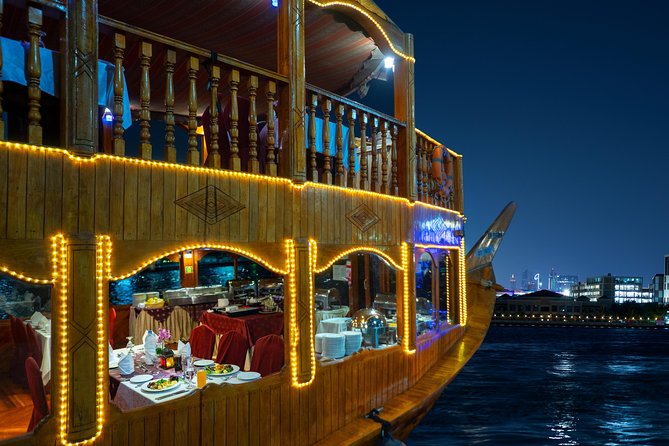 Dubai Creek Dhow cruise Dinner with transfers - Boarding a traditional teak dhow
