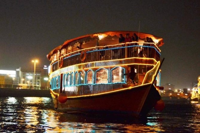 Dubai Creek Dhow cruise Dinner with transfers - Hotel pickup at 7:30 pm