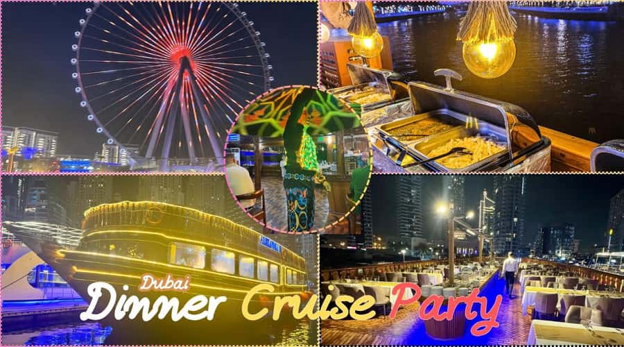 Dubai: Marina Dhow Dinner Cruise with Live Entertainment - The route: JBR, Blue Water Island, and Dubai Harbour