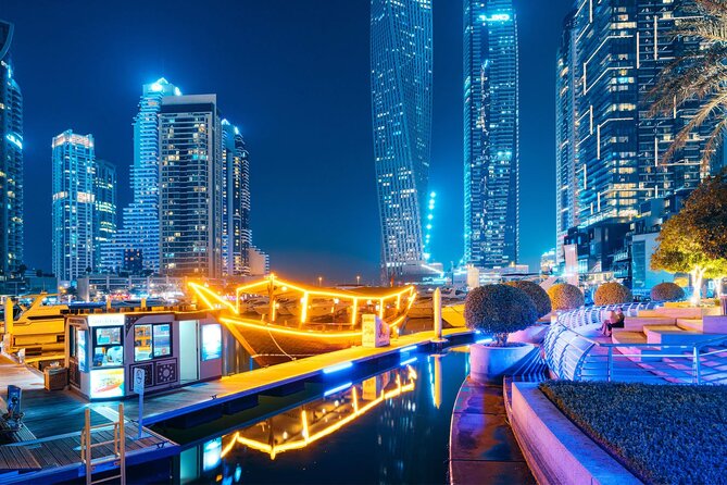 Dubai Marina Dinner Cruise with Transfers - Walking from Marina Walk to the boat