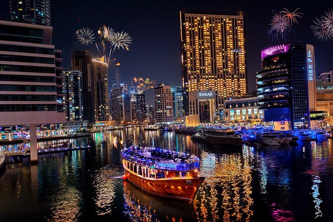 Dubai Marina: Luxury Dhow Dinner Cruise with Hotel Transfer - Boarding at Dubai Harbour Marina