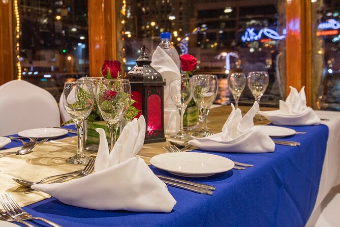 Dubai Marina: Luxury Dhow Dinner Cruise with Hotel Transfer - The Address Hotel and Bluewaters Island