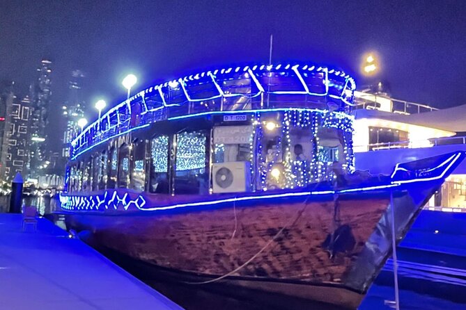 Dubai Marina Unique Dhow Cruise Buffet Dinner and Belly Dance - JBR from the water