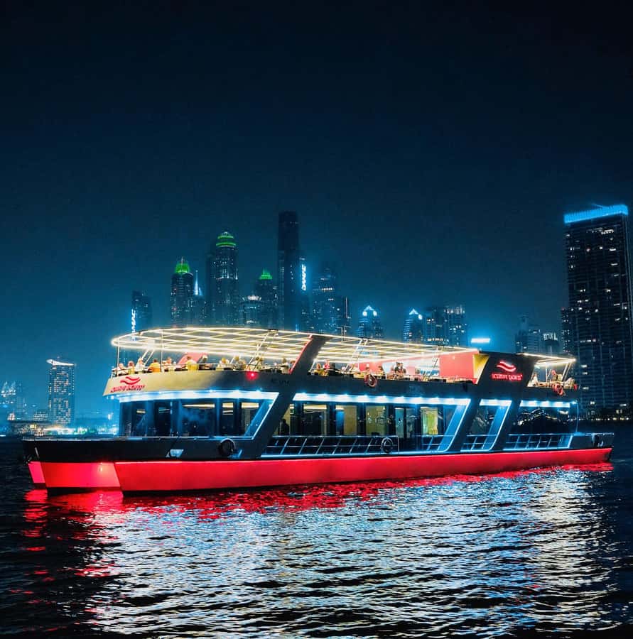 Dubai: Sunset or Dinner Cruise with Live Music & Open Bar - The 90-minute route through Dubai Marina