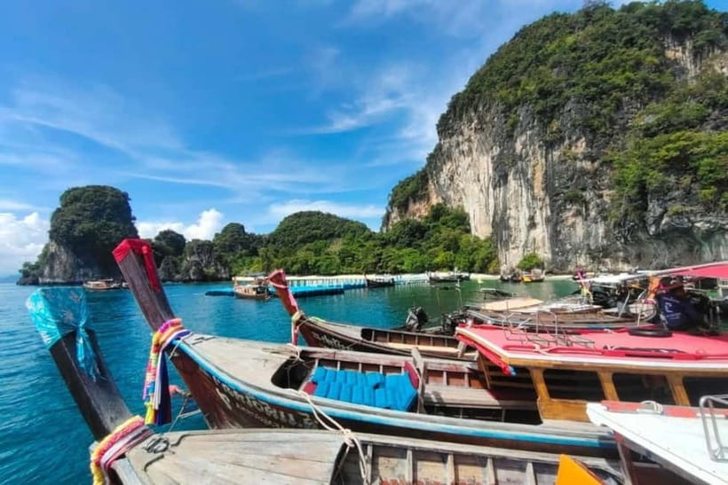 From Ao Nang Hong Island Longtail Cruise with Sunset Dinner - The van ride and Noparat Thara departure