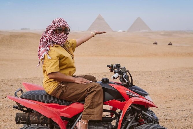 Giza pyramids,Sphinx,ATV bike,Camel ride,Dinner cruise& shopping - Local bazaars, oils, and the shopping question