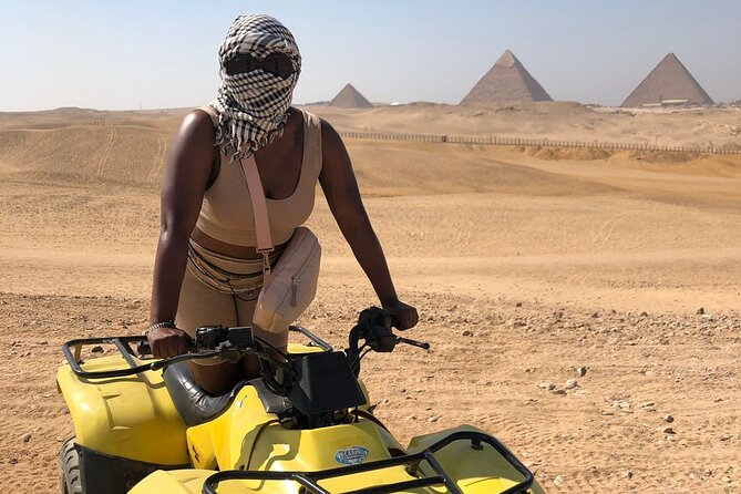 Giza pyramids, Sphinx, ATV bike, Lunch,Camel ride, Dinner cruise& shopping tour - Lunch, shopping, and the tourist trade