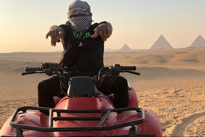 Giza Pyramids,Sphinx,Camel Ride,ATV Bike,Shopping, Dinner cruise - Seeing Khafre and the three-pyramid view