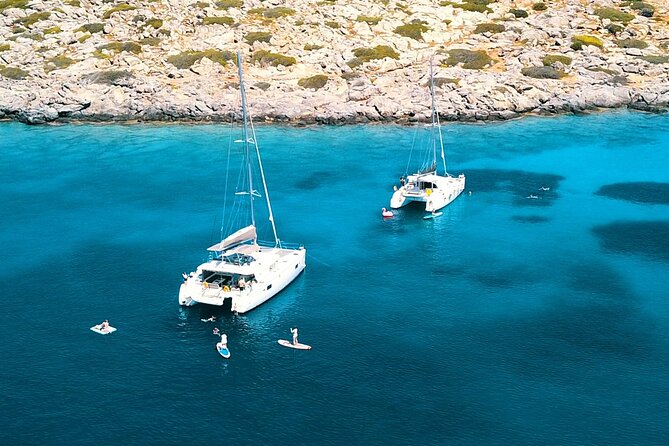 Heraklion: Catamaran Cruise to Dia with Sunset, Meal & Bar - Leaving Heraklion for Dia Island