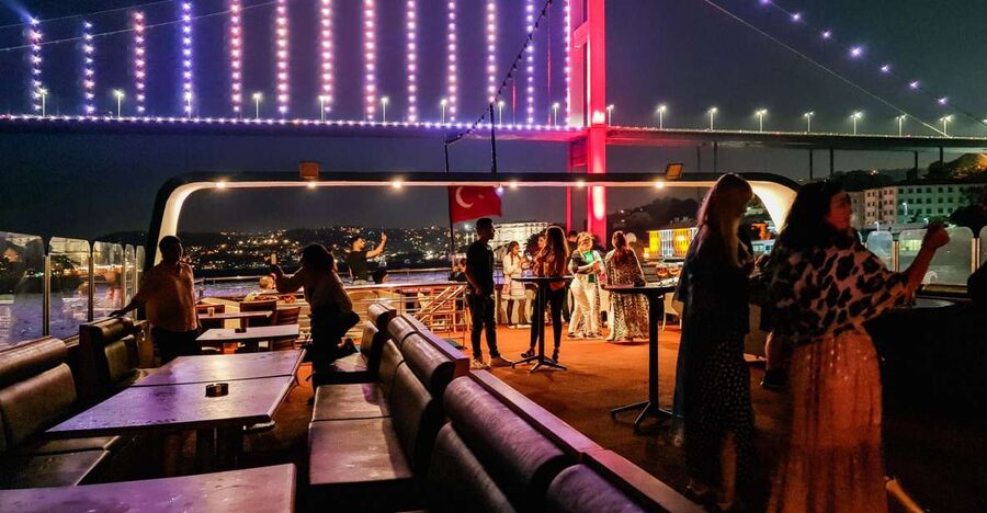 Istanbul: Bosphorus Dinner Cruise w/ Drinks & Entertainment - Boarding the yacht AMOR and getting settled
