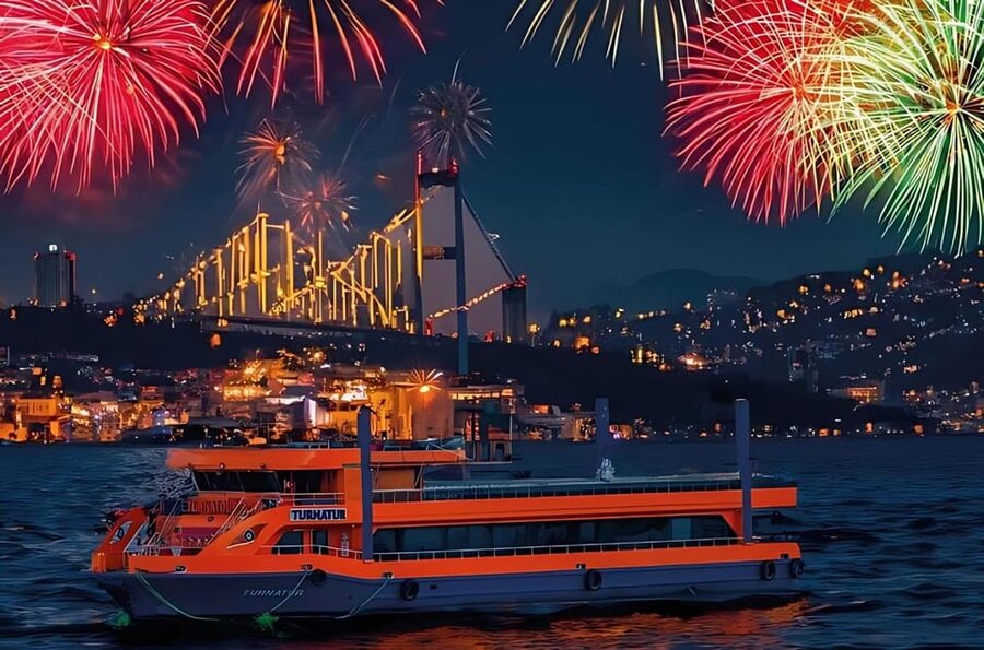 Istanbul: New Year's Eve Dinner Cruise / DJ & Drinks 2027 - Boarding around 8:30 PM