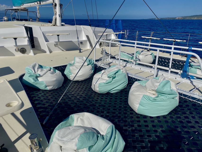 Kaanapali: Sunset Dinner Catamaran Cruise With Drinks - Boarding a 65-foot catamaran from the sand