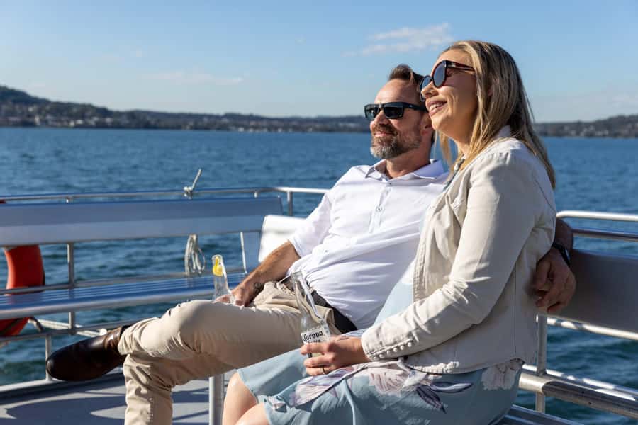 Lake Macquarie: Sunset Dinner Cruise with BBQ - Sunset over the Watagan mountains