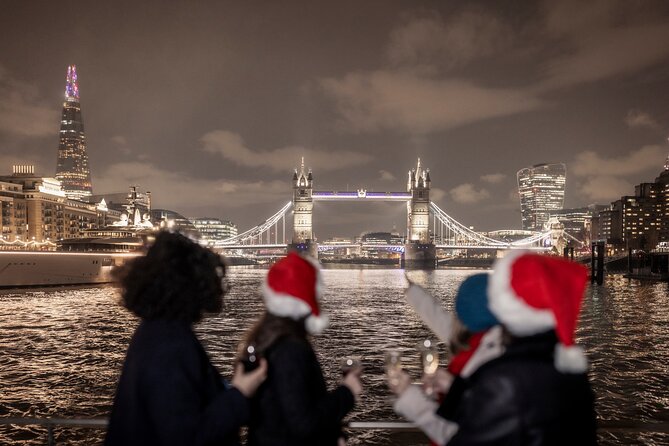 London: Christmas Party Dinner Cruise - Tower Bridge, the Tower of London, and the first views