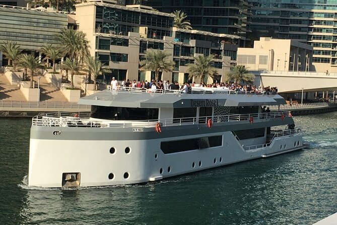 Luxury 7 Star Mega Yacht Dinner Cruise with International Buffet - What the Dubai Marina yacht evening is really like