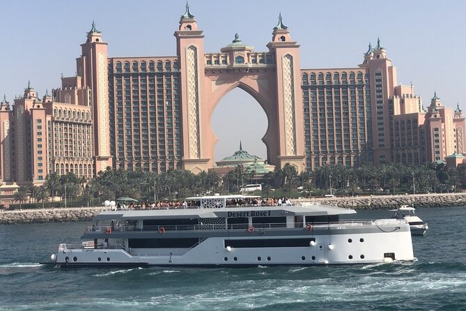 Luxury 7 Star Mega Yacht Dinner Cruise with International Buffet - Air-conditioned seating and the view from the deck
