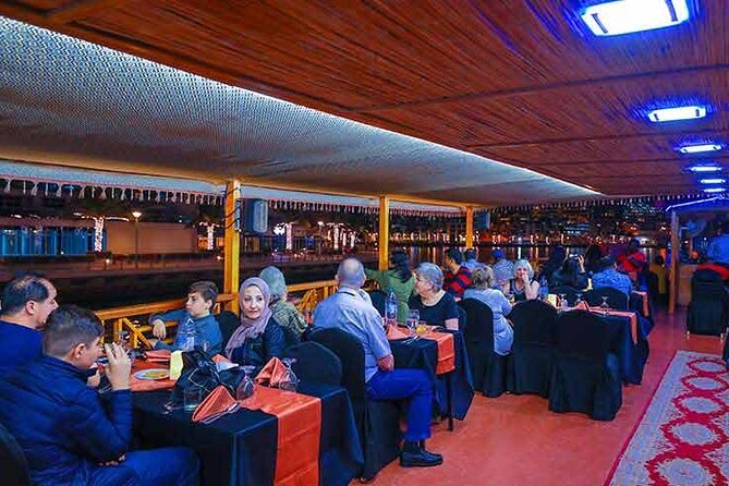 Luxury Dhow Dinner Cruise at Dubai Marina with Dinner & Transfers - Ain Dubai and Bluewaters Island views