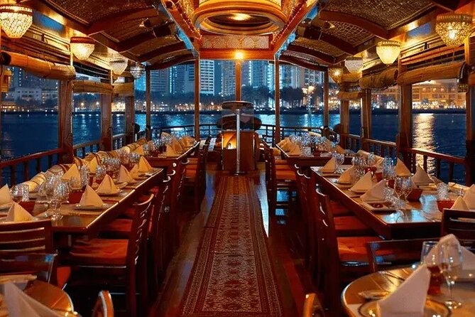 Luxury Dhow Dinner Cruise at Dubai Marina with Dinner & Transfers - Dinner service and Tanoura dancing