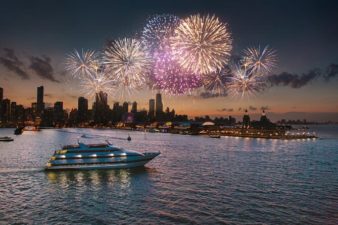 New Year's Eve Plated Dinner Cruise on Lake Michigan - Boarding at Navy Pier and seeing Chicago from the water