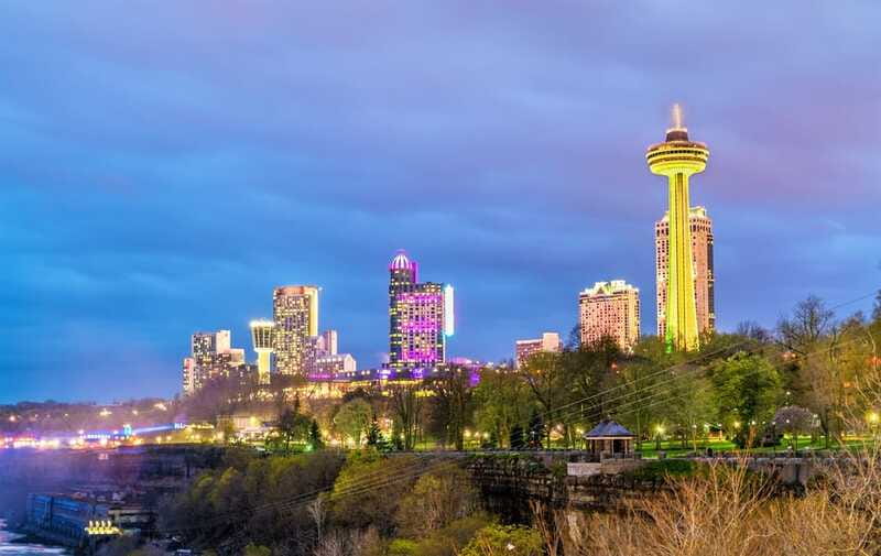 Night on Niagara Walking Tour with Fireworks Cruise + Dinner - The riverside walk toward the American Falls