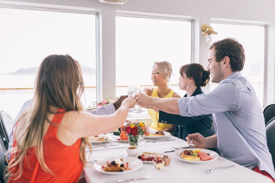 NYC: Christmas Eve Buffet Lunch or Dinner Harbor Cruise - Seating, groups, children, and access