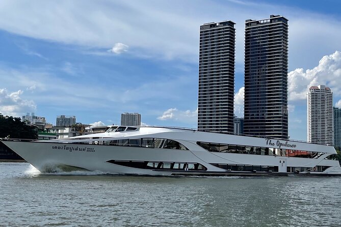 Opulence Buffet Dinner Cruise & Cultural Show - The boat, seating, and rooftop views