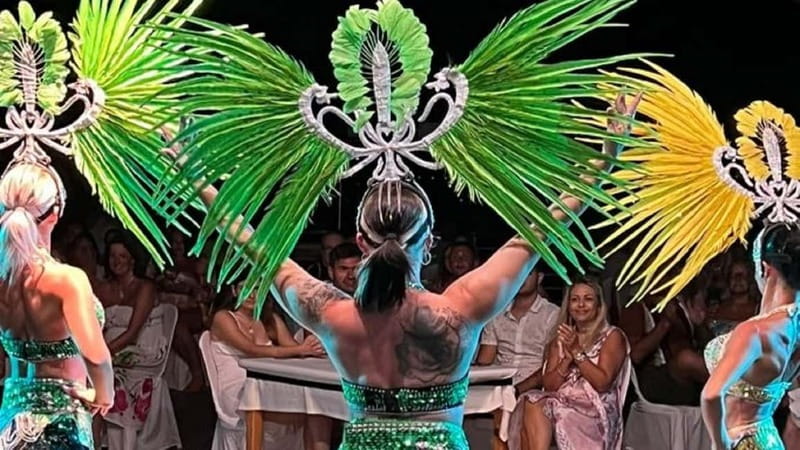 Paphos: Wave Dancer Fireworks, Buffet Dinner & Show Cruise - A three-course buffet prepared on board