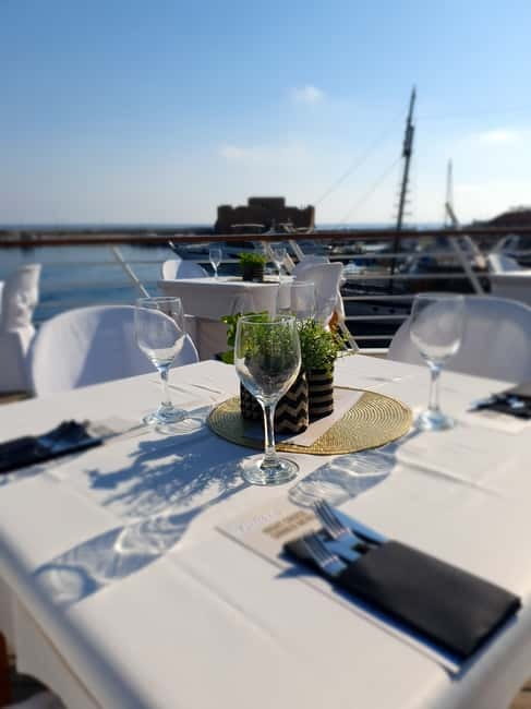 Paphos: Wave Dancer Fireworks, Buffet Dinner & Show Cruise - Sailing out with music and evening views