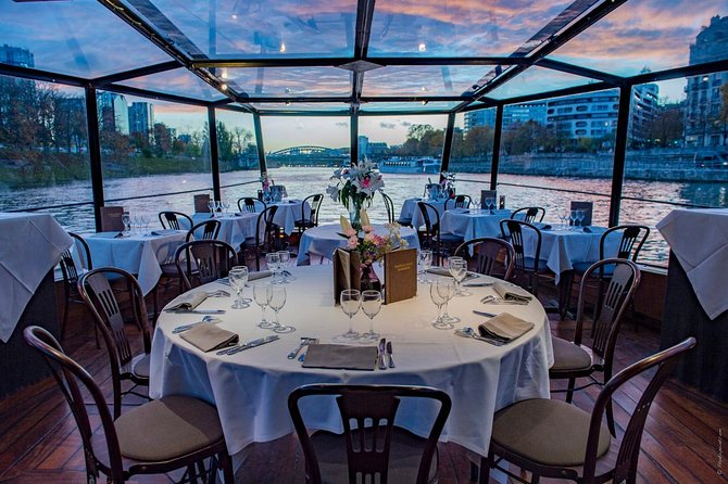 Paris Seine River Dinner Cruise with Champagne and Window Seating - The dinner menu and Champagne