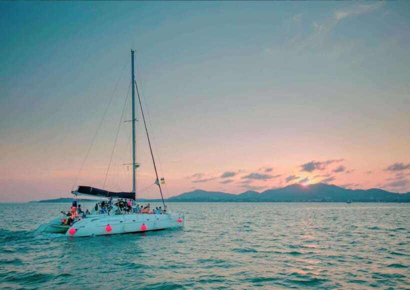 Phuket: Coral Island Catamaran Cruise with Sunset Dinner - The catamaran ride across Phuket’s coastal waters