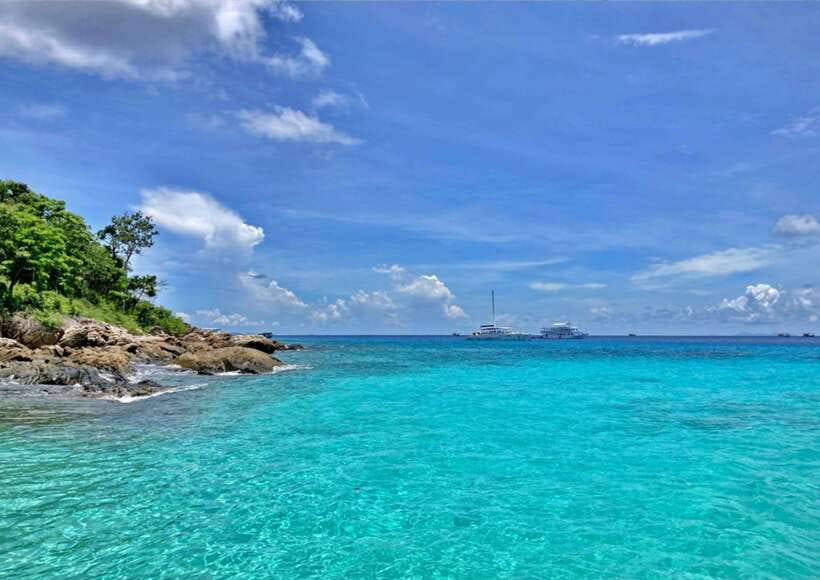 Phuket: Coral Island Catamaran Cruise with Sunset Dinner - Dinner and the Promthep Cape sunset