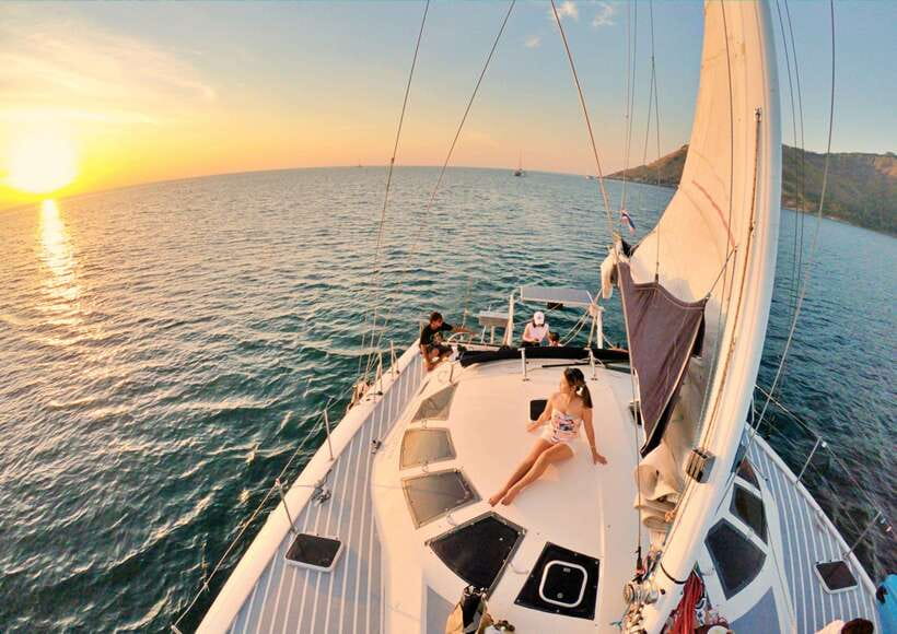 Phuket: Coral Island Catamaran Cruise with Sunset Dinner - From your hotel to Chalong Pier