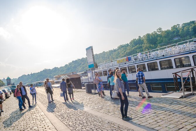 Prague: Sightseeing Boat Cruise with Buffet Dinner - Boarding Beside the Stefanikuv Bridge