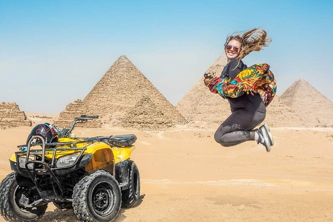 Private Giza Pyramids, Sphinx, Quad Bike, Camel Ride, Nile Dinner Cruise - One hour of ATV riding in the Sahara